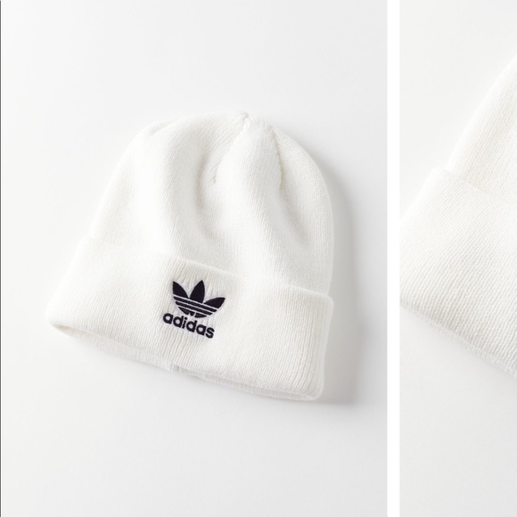 Adidas originals trefoil white black beanie hat - Picture 4 of 7